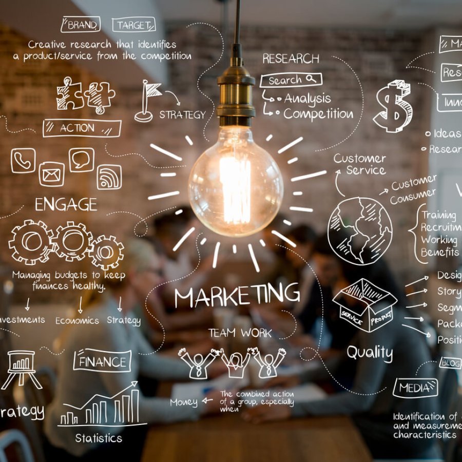 Great idea of a marketing strategy plan at a creative office Great idea of a marketing strategy plan at a creative office - business concepts